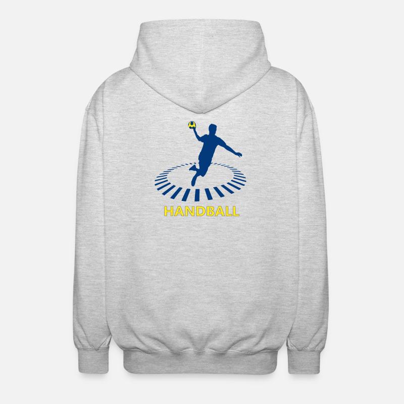 Handball - Unisex Kapuzenjacke - Hellgrau meliert