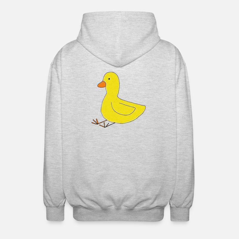 ente impressionismus - Unisex Kapuzenjacke - Hellgrau meliert