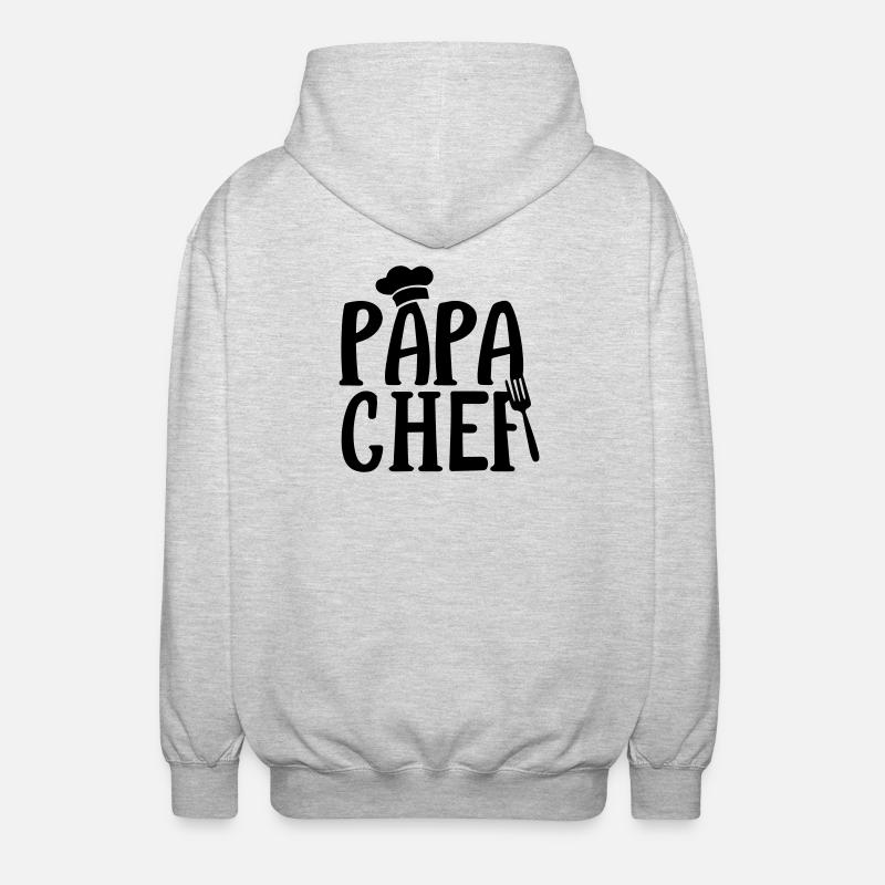 Cadeau Papa Chef de Cuisine ! - Veste à capuche unisexe - gris clair chiné