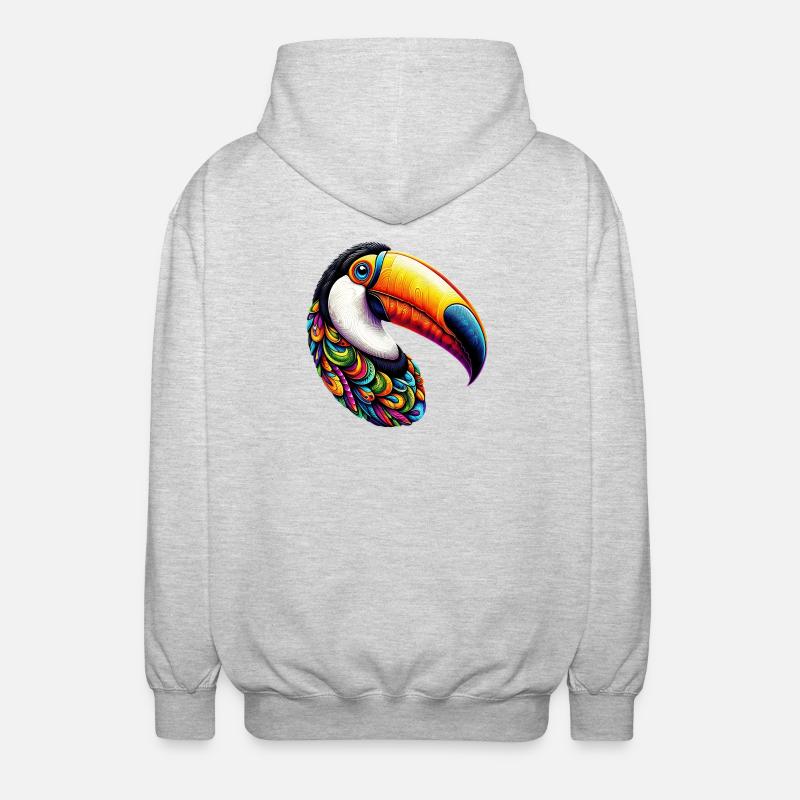 Toucan - Veste à capuche unisexe - gris clair chiné