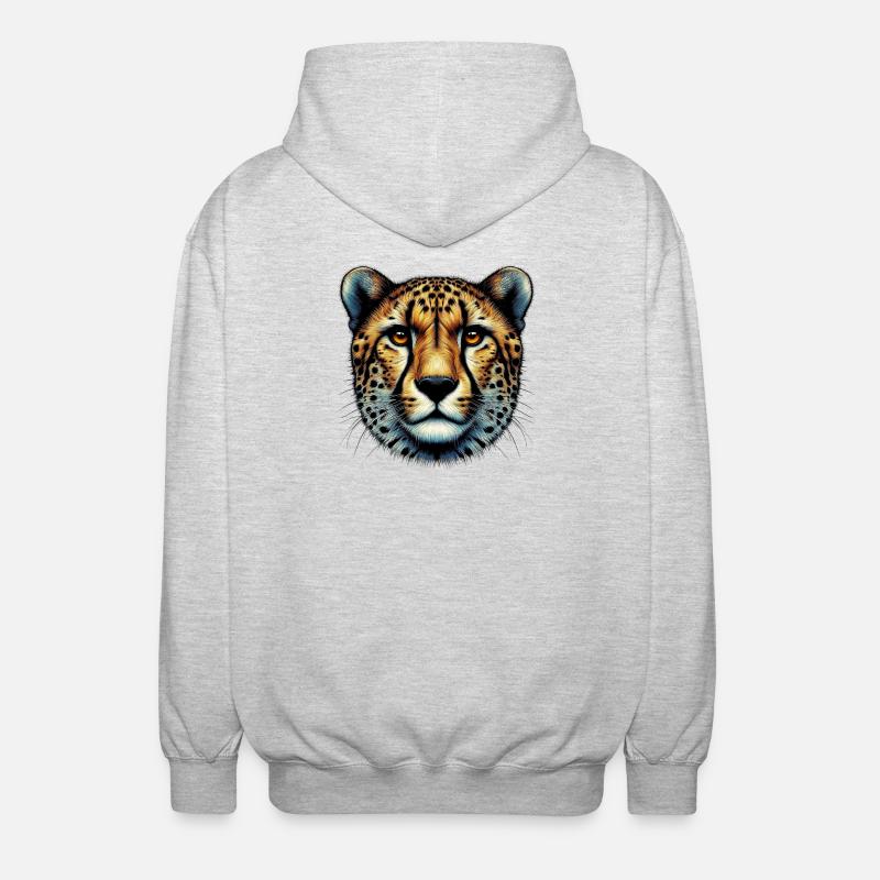 Guépard - Veste à capuche unisexe - gris clair chiné