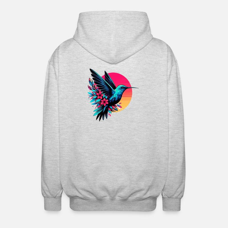 Hummingbird - Unisex Hooded Jacket - light heather grey