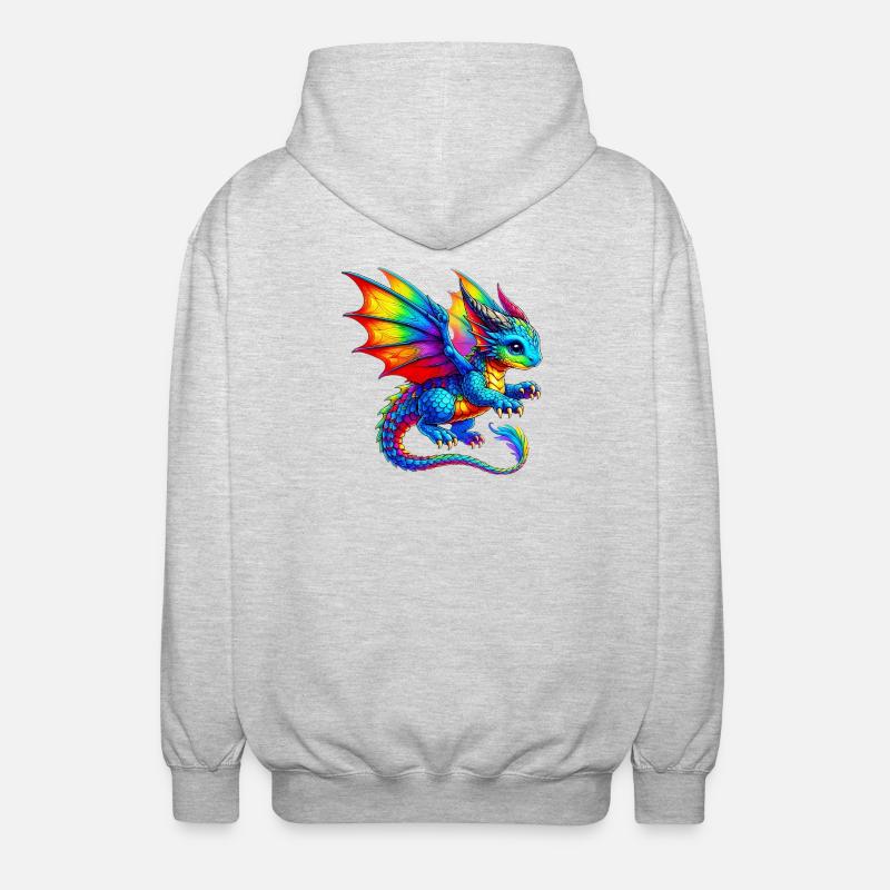 Dragon - Veste à capuche unisexe - gris clair chiné