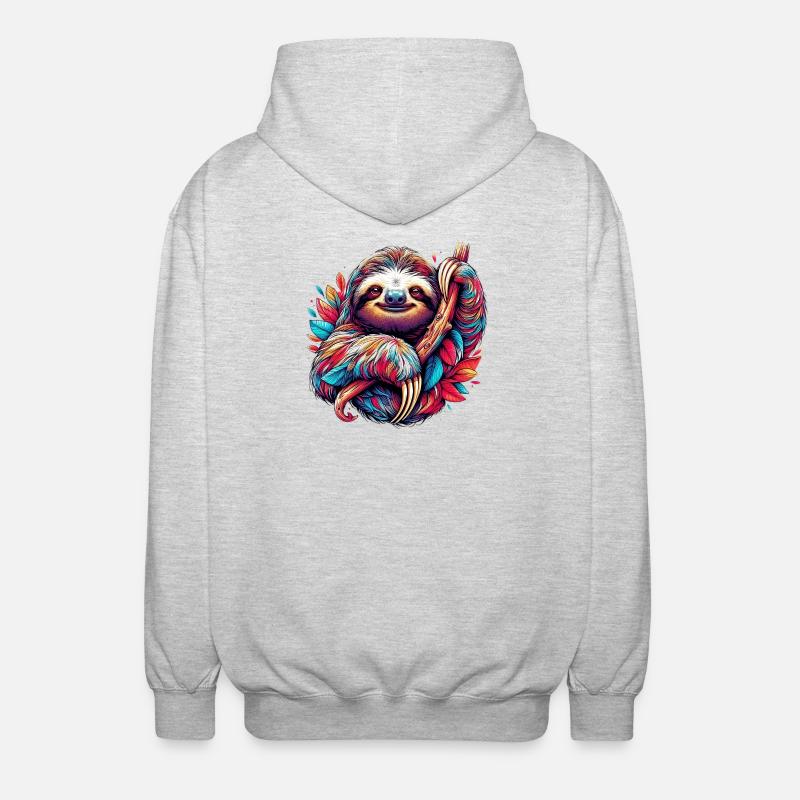 Faultier - Unisex Kapuzenjacke - Hellgrau meliert