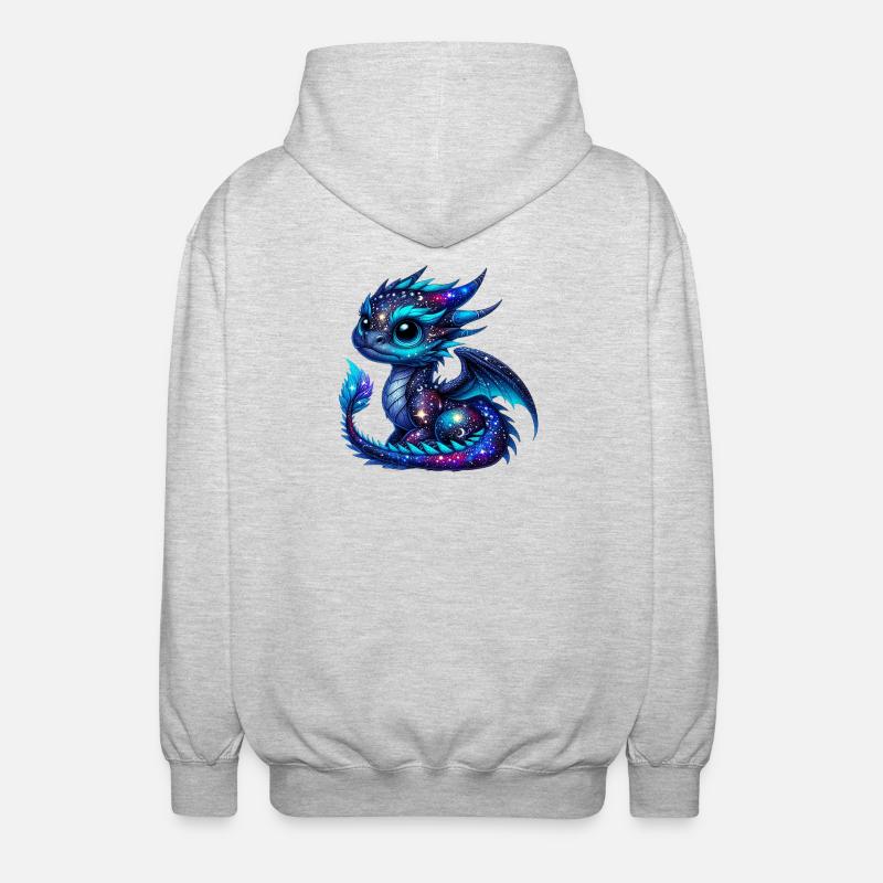 Drache - Unisex Kapuzenjacke - Hellgrau meliert