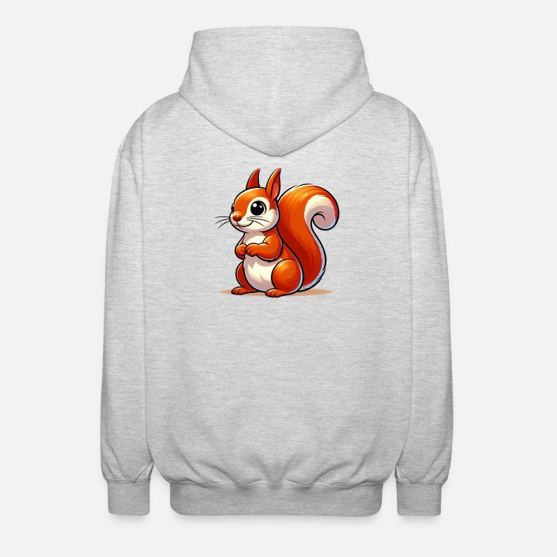 Eichhörnchen - Unisex Kapuzenjacke - Hellgrau meliert