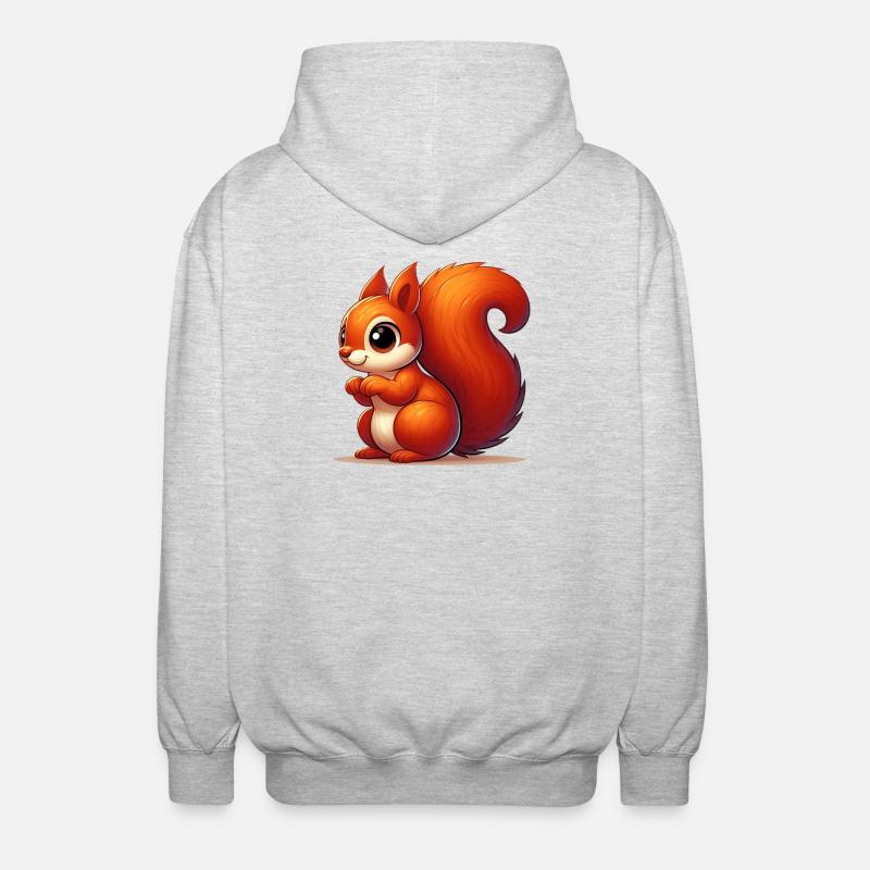 Eichhörnchen - Unisex Kapuzenjacke - Hellgrau meliert