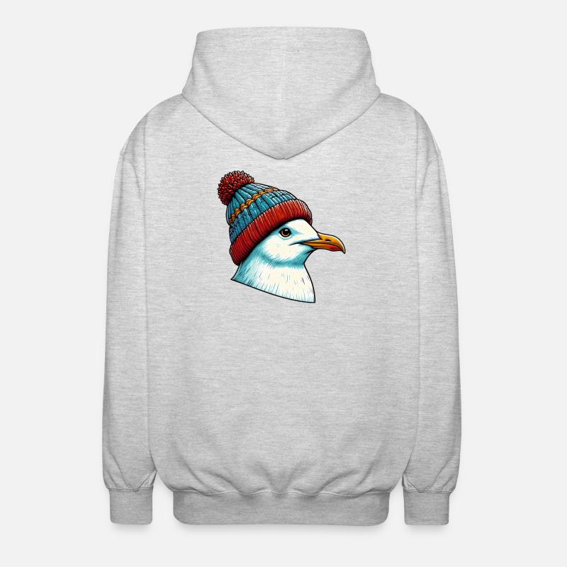 Möwe - Unisex Kapuzenjacke - Hellgrau meliert