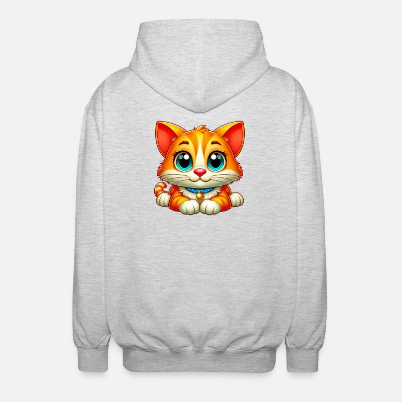 Chat - Veste à capuche unisexe - gris clair chiné