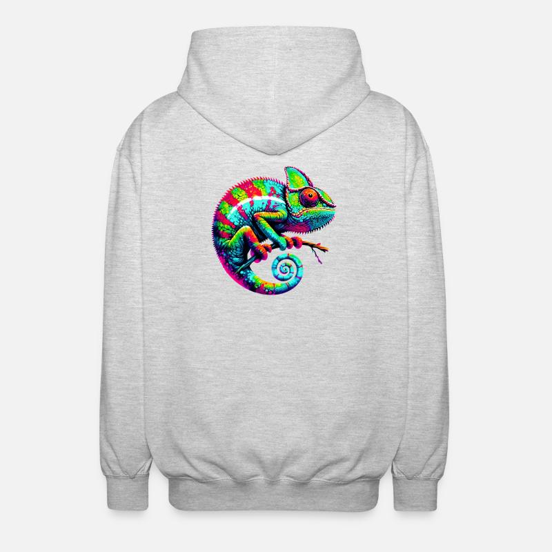 Chamäleon - Unisex Kapuzenjacke - Hellgrau meliert