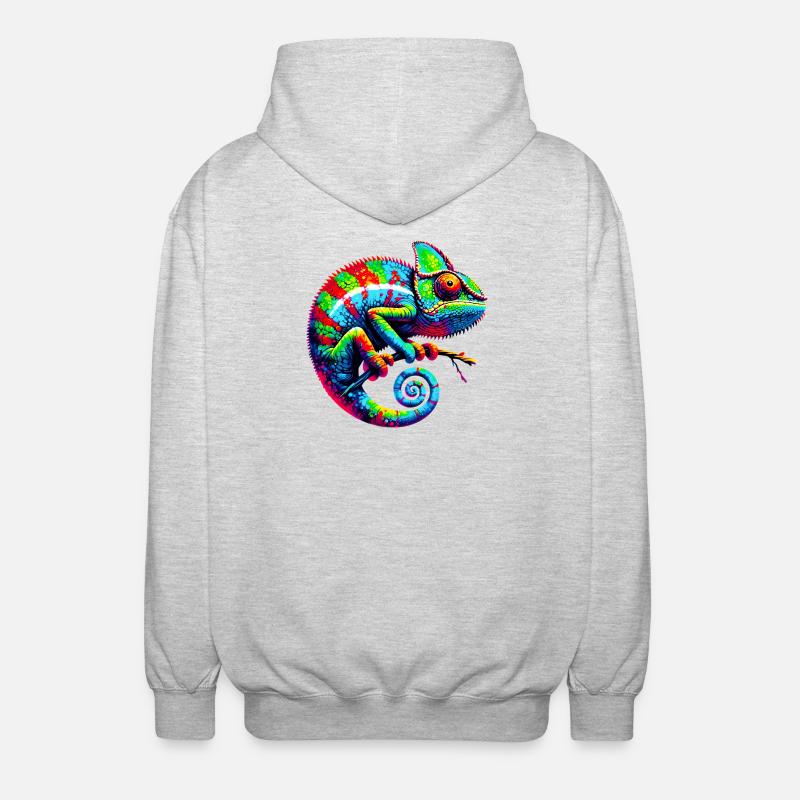 Chamäleon - Unisex Kapuzenjacke - Hellgrau meliert