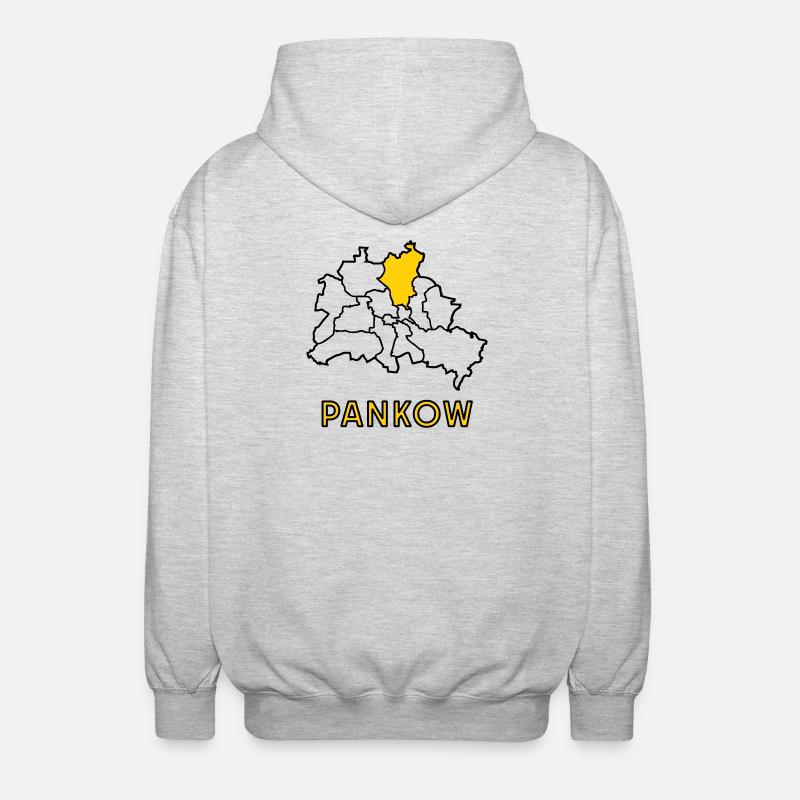 PANKOW, Stadtteil von Berlin - Unisex Kapuzenjacke - Hellgrau meliert