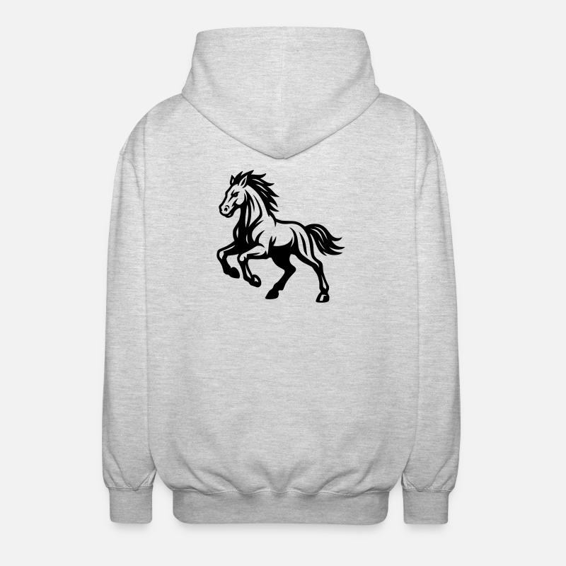 Cheval - Veste à capuche unisexe - gris clair chiné