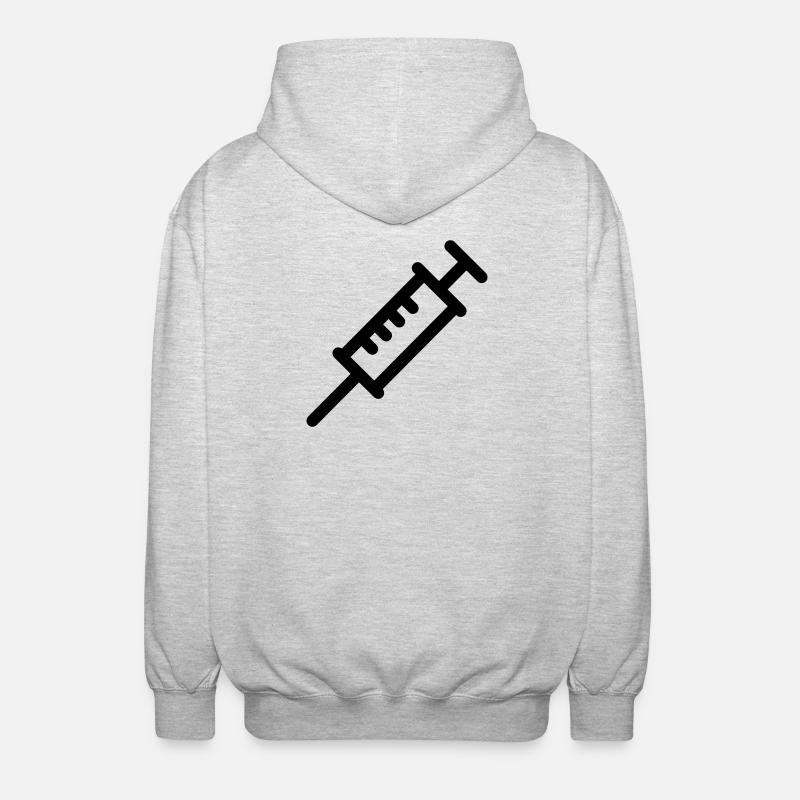 seringue - Veste à capuche unisexe - gris clair chiné