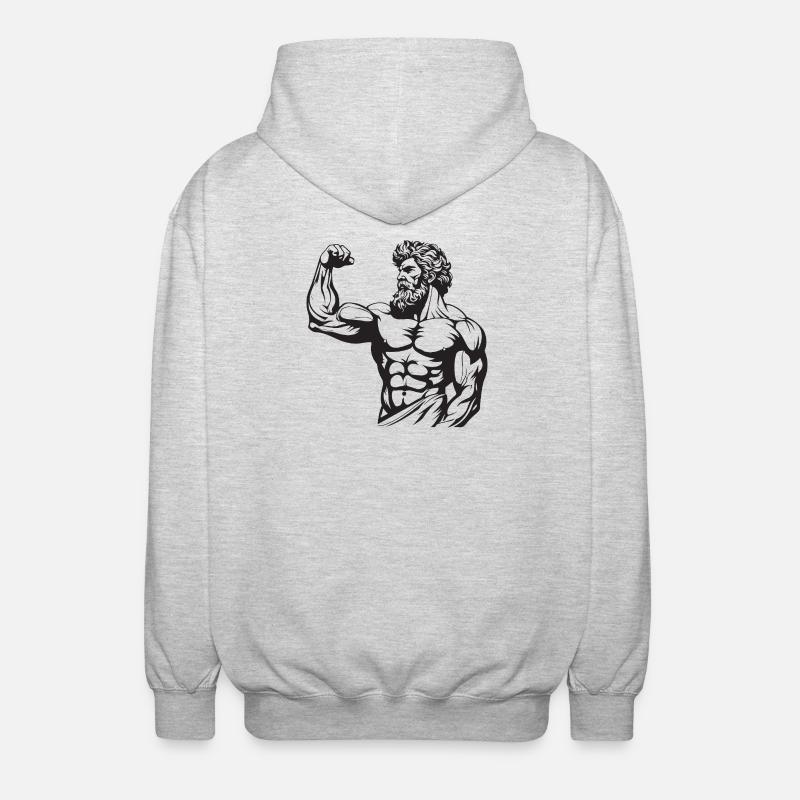 Griechischer Spartaner - Unisex Kapuzenjacke - Hellgrau meliert