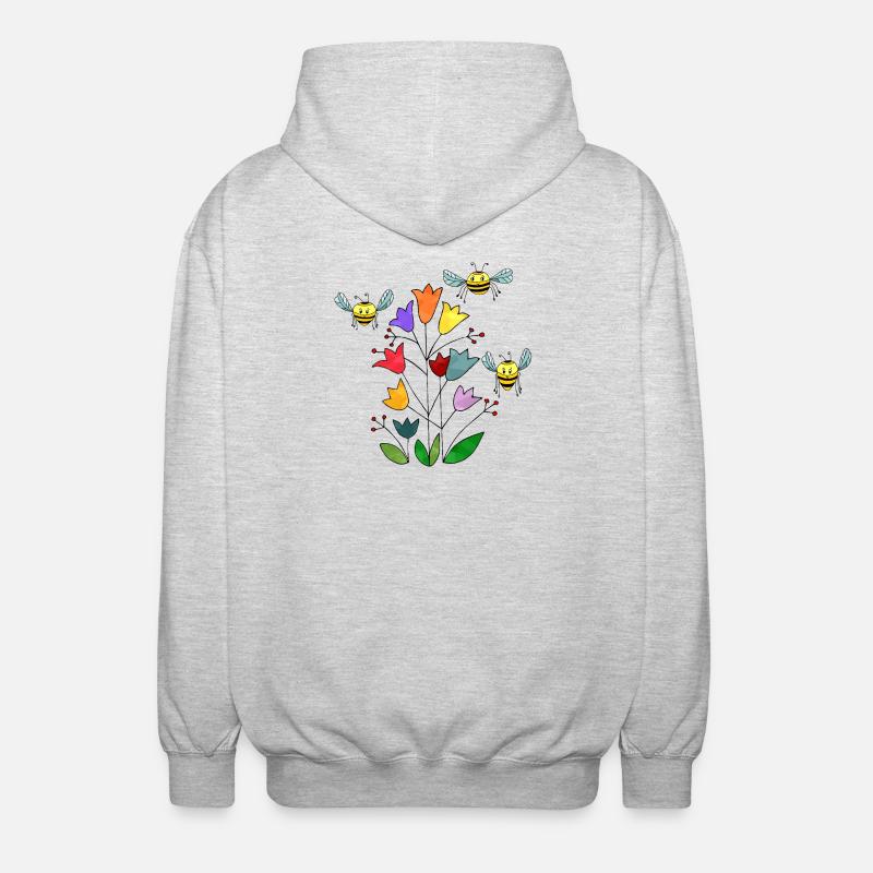 Insekten - Unisex Kapuzenjacke - Hellgrau meliert
