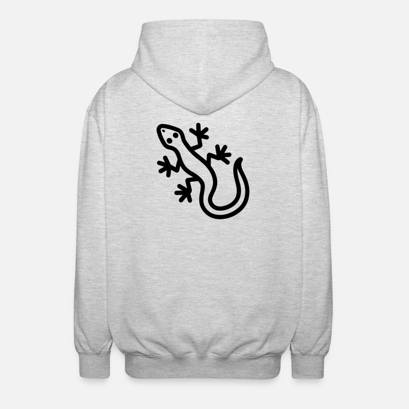 Eidechse - Unisex Kapuzenjacke - Hellgrau meliert