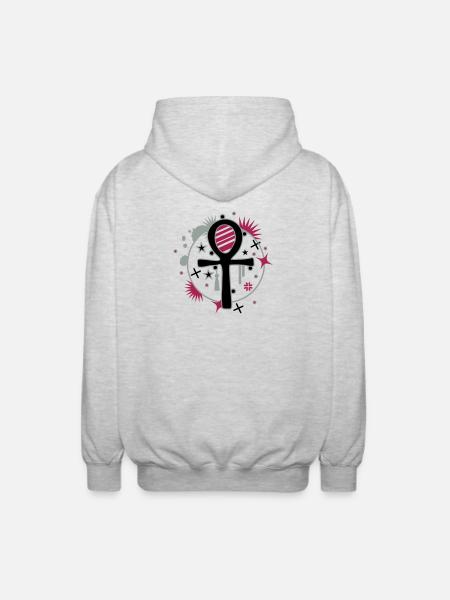 Ankh - Veste à capuche unisexe - gris clair chiné