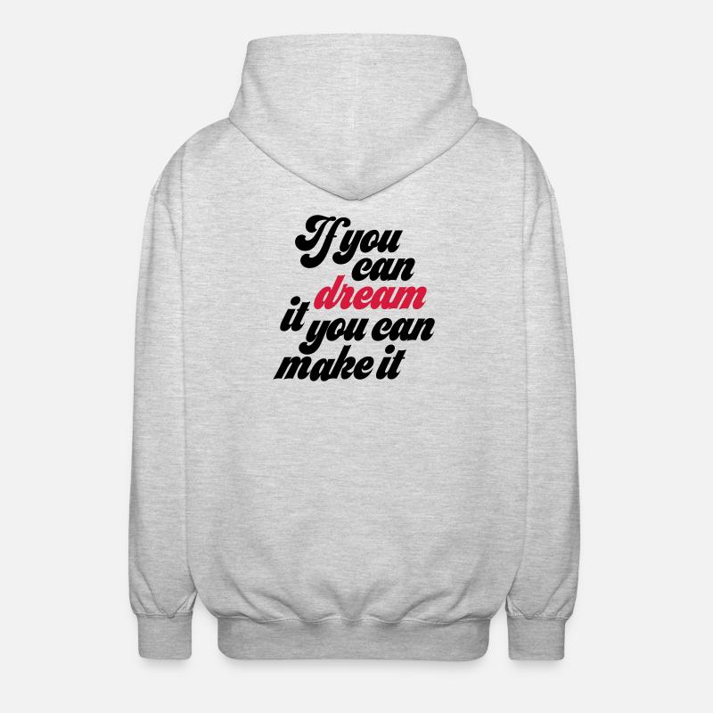 Motivation - Unisex Kapuzenjacke - Hellgrau meliert