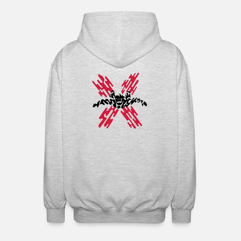 skydiver x - Unisex Kapuzenjacke - Hellgrau meliert