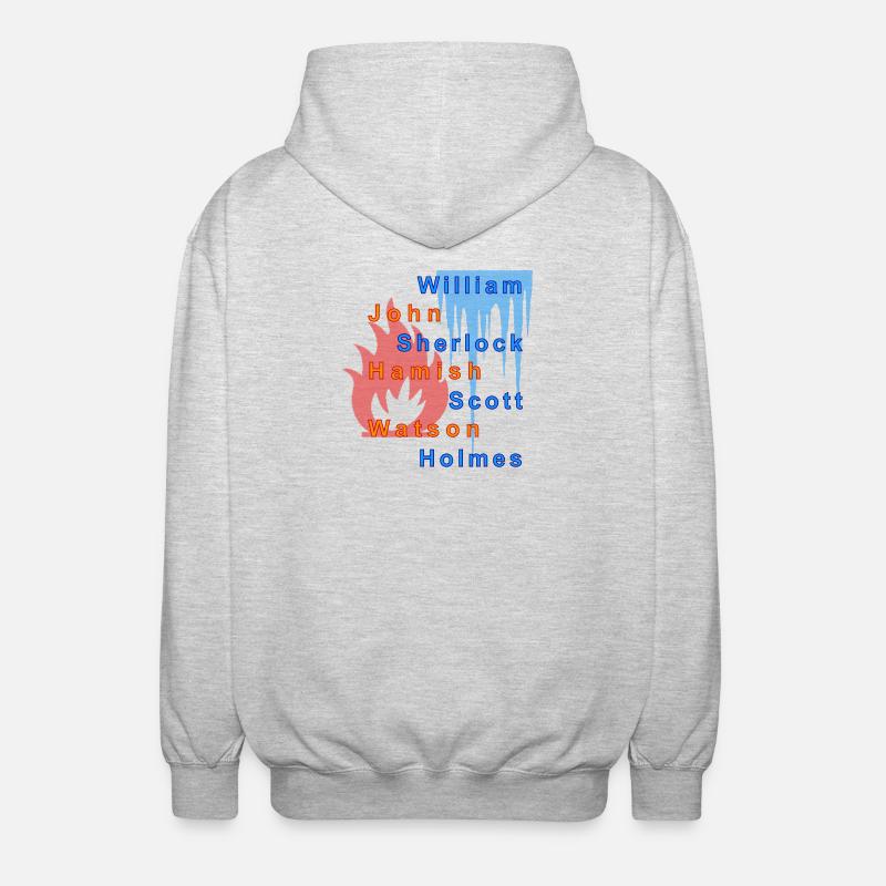 Fire and ice - Unisex Hooded Jacket - light heather grey