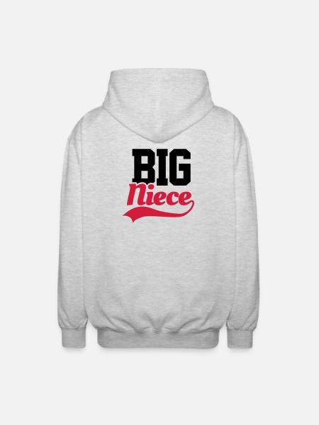 Big Niece - Unisex Hooded Jacket - light heather grey
