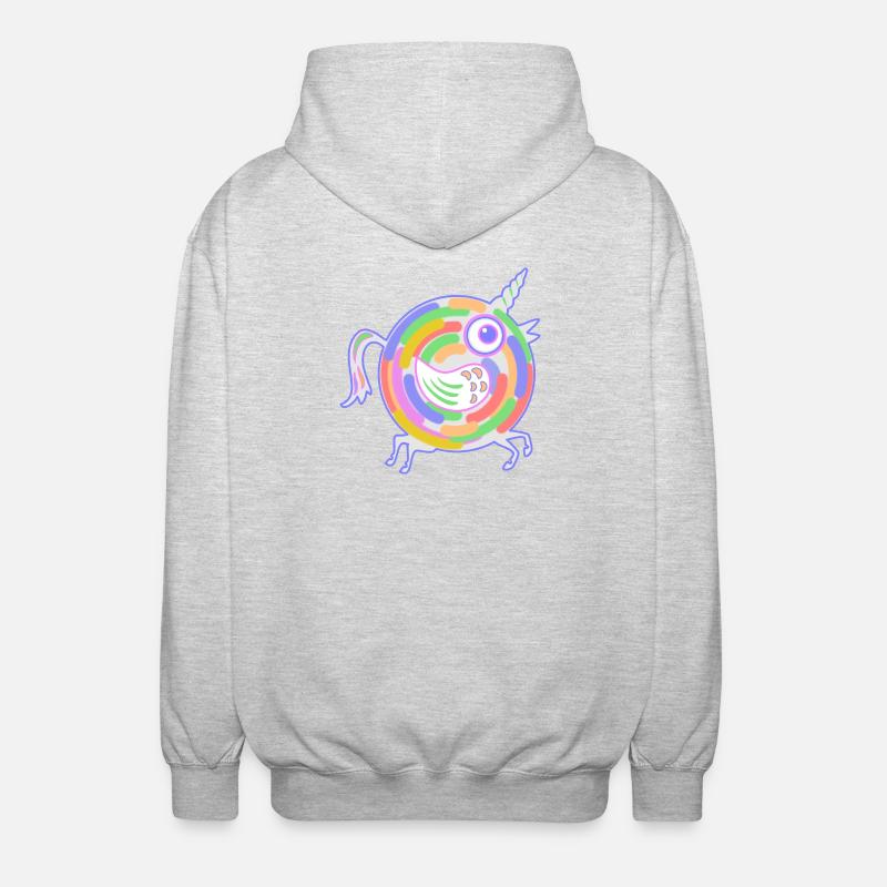 licorne - Veste à capuche unisexe - gris clair chiné