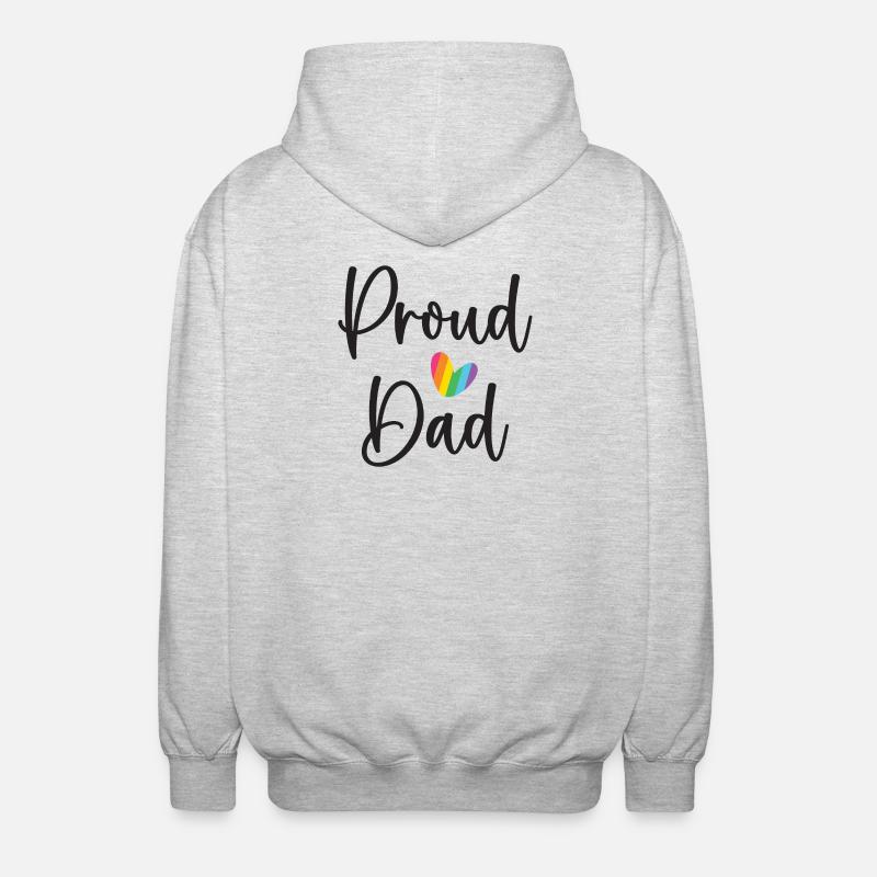 Stolzer Papa - Unisex Kapuzenjacke - Hellgrau meliert