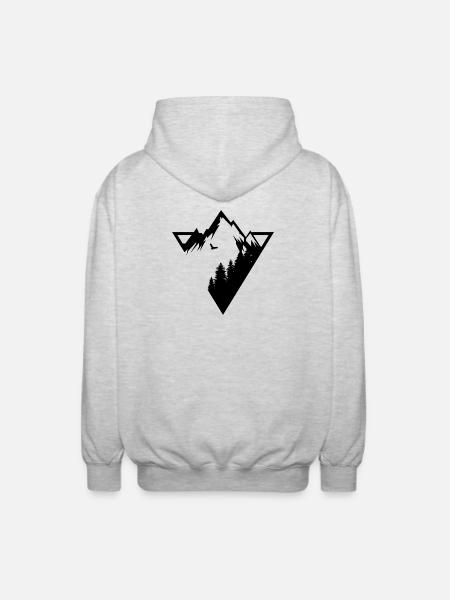Mountain - Unisex Hooded Jacket - light heather grey
