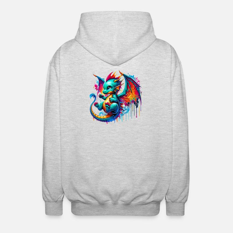 Dragon - Veste à capuche unisexe - gris clair chiné