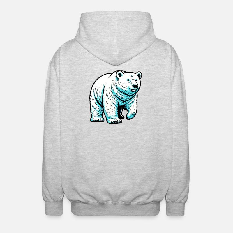Eisbär - Unisex Kapuzenjacke - Hellgrau meliert