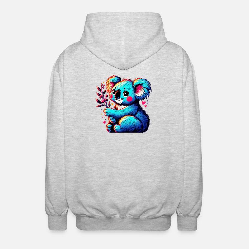 Koala - Unisex Kapuzenjacke - Hellgrau meliert