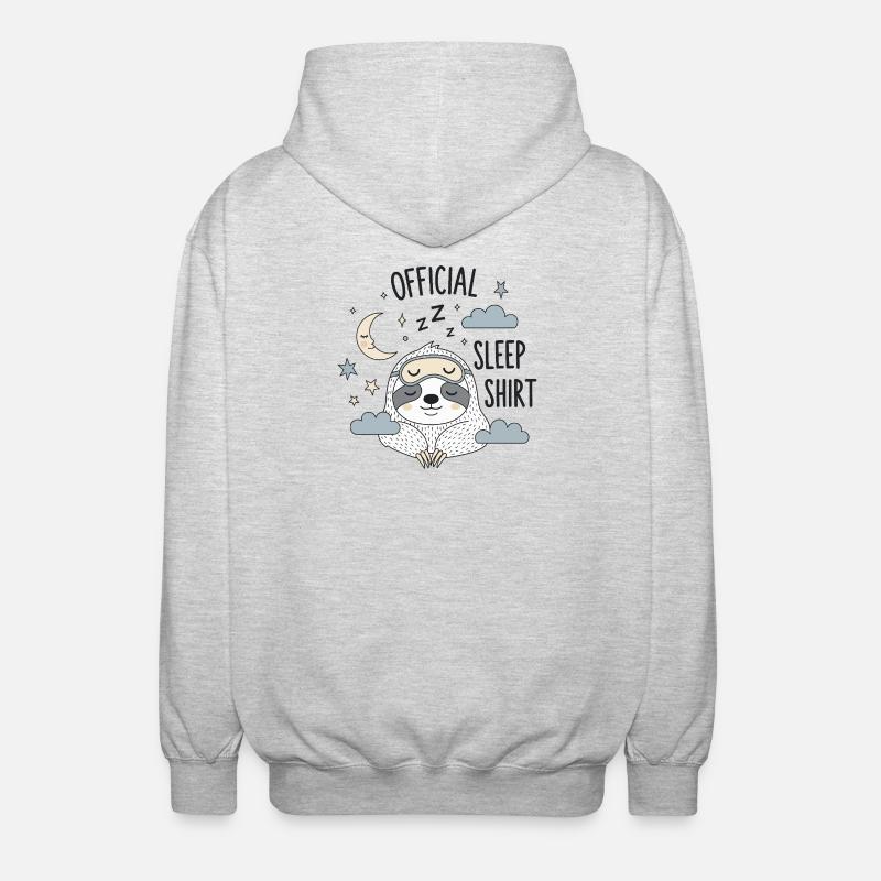 Chemise de nuit officielle Sloth - Veste à capuche unisexe - gris clair chiné