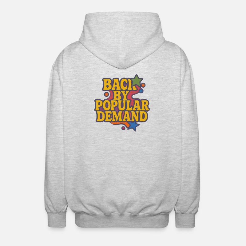 Zurück von Popular Demand Retro Script - Unisex Kapuzenjacke - Hellgrau meliert