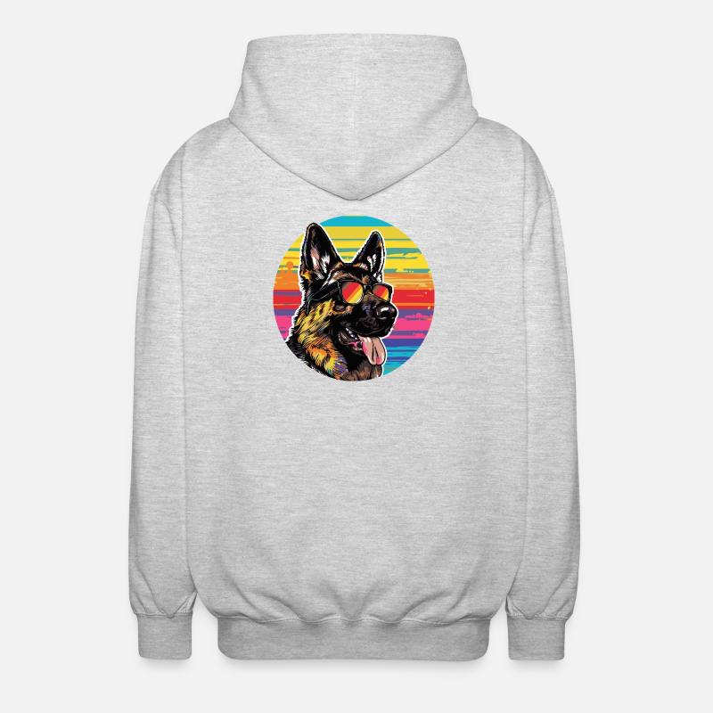 Lunettes de soleil pour chiens - Veste à capuche unisexe - gris clair chiné