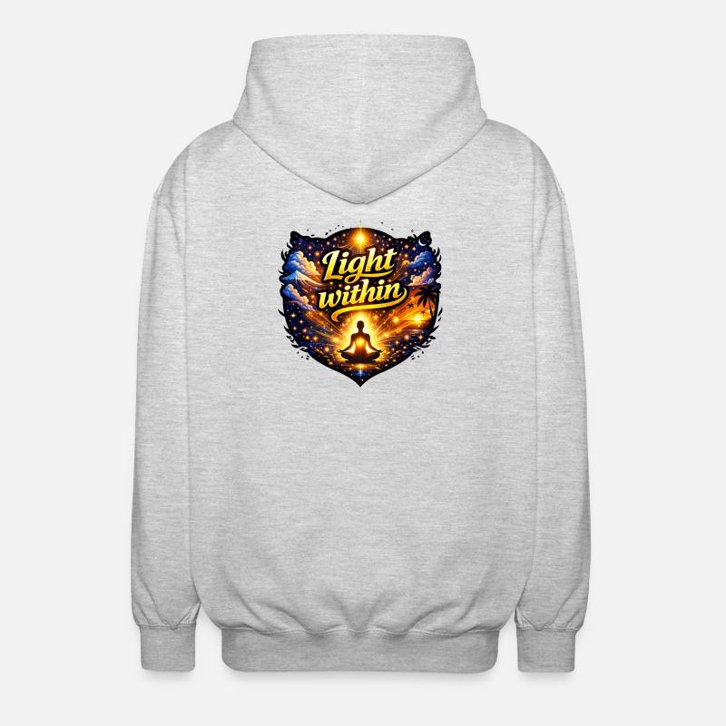 Light within - Unisex Hooded Jacket - light heather grey