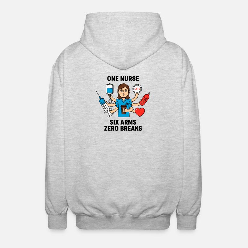 Infirmière débordée et chaos multitâche - Veste à capuche unisexe - gris clair chiné
