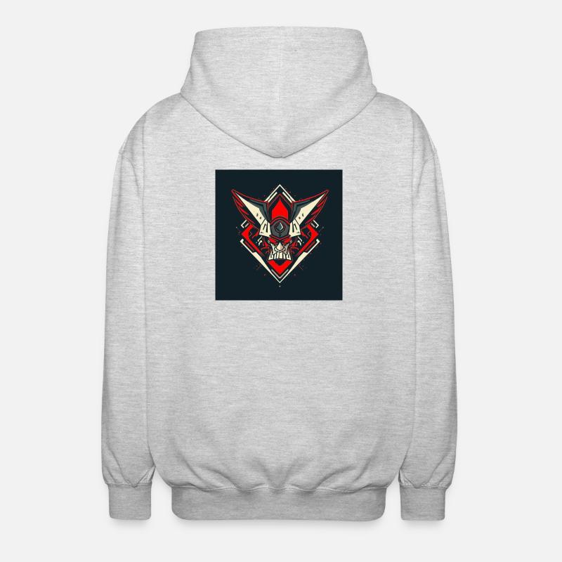 Emblème du guerrier de Schädel - Veste à capuche unisexe - gris clair chiné