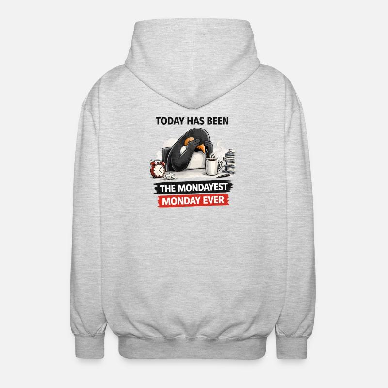 Blues des Penguins du lundi - Veste à capuche unisexe - gris clair chiné