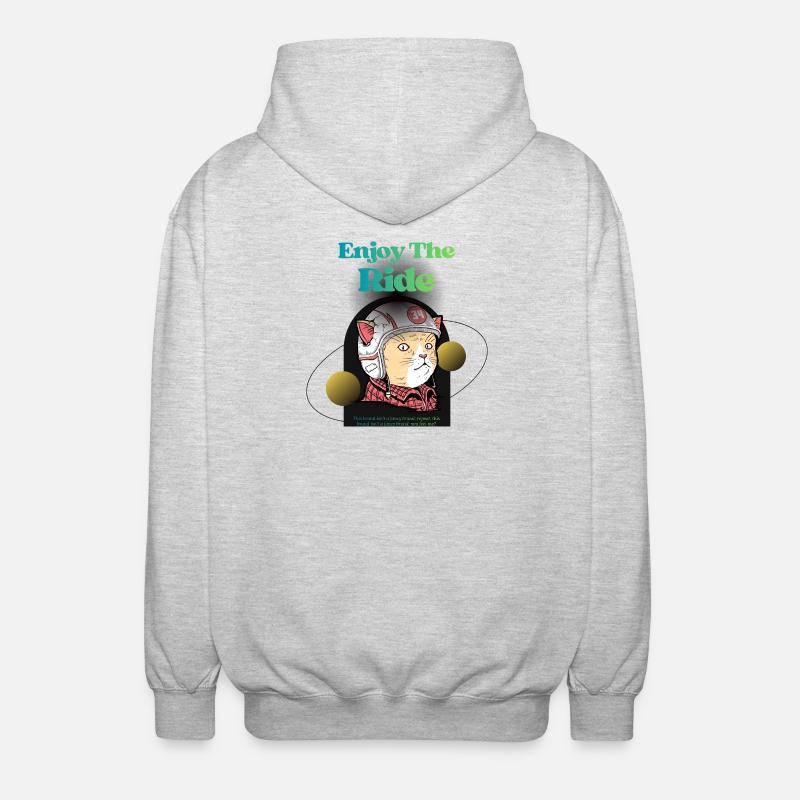 Enjoy the ride: Pilot chat - Unisex Hooded Jacket - light heather grey