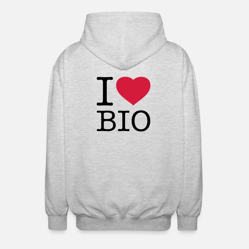 J’ADORE BIO - Veste à capuche unisexe - gris clair chiné