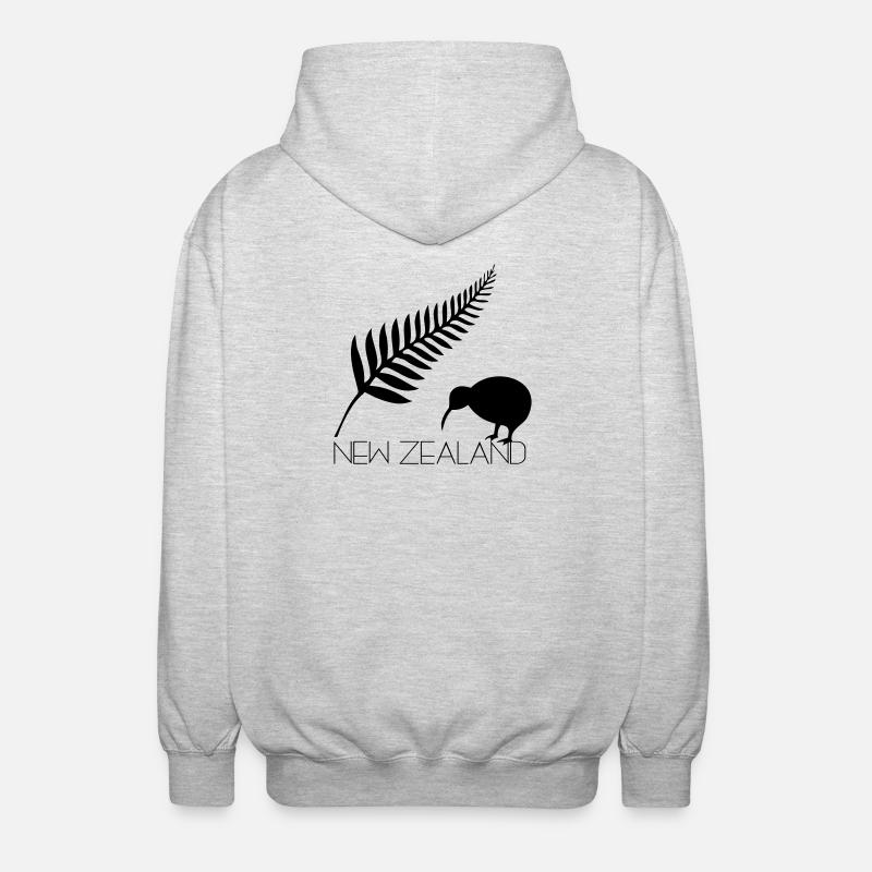 Navigation de plaisance néo-zélandaise et kiwi - Veste à capuche unisexe - gris clair chiné
