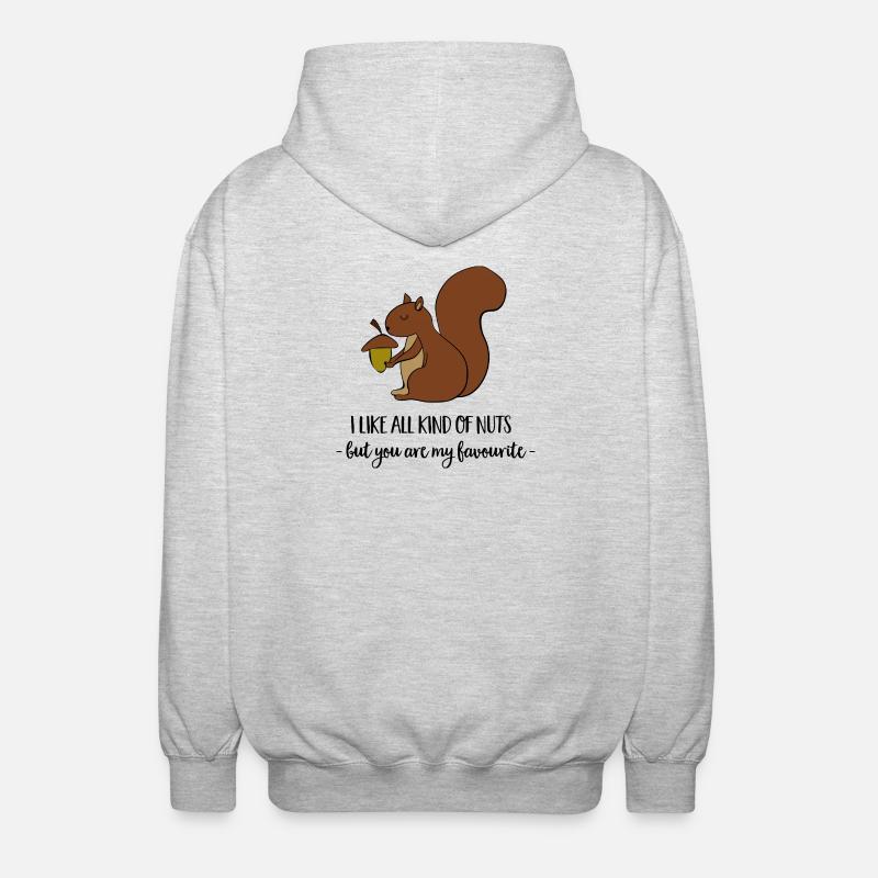 Eichhörnchen - Unisex Kapuzenjacke - Hellgrau meliert