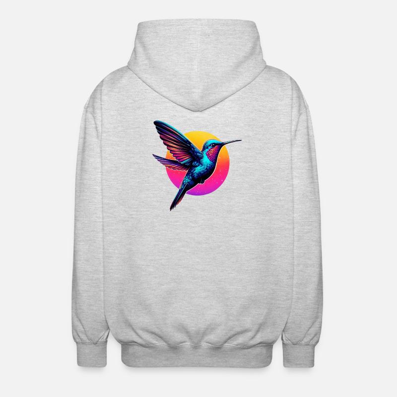 Hummingbird - Unisex Hooded Jacket - light heather grey