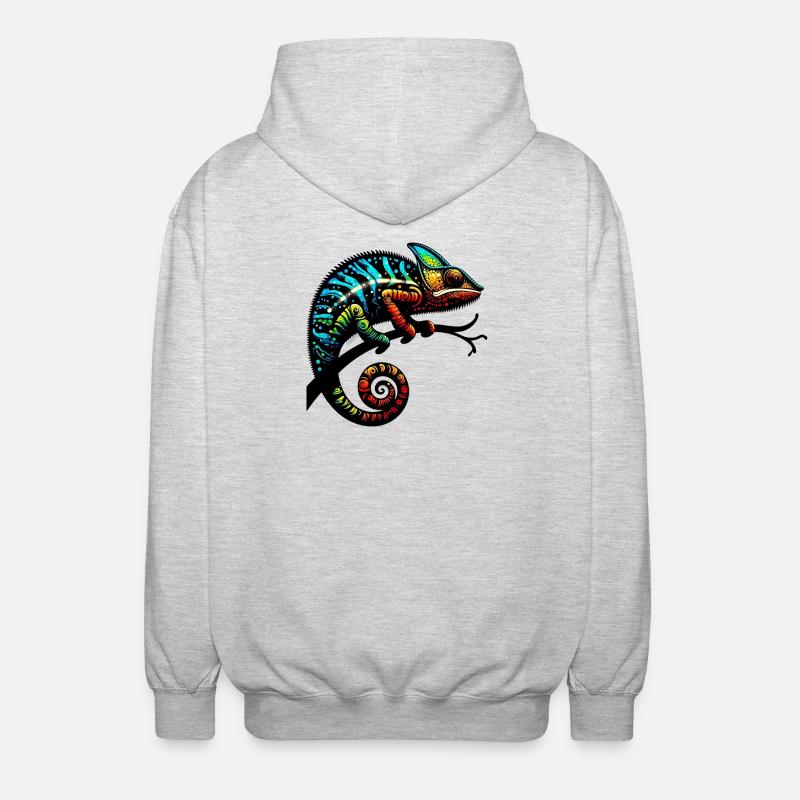 Chamäleon - Unisex Kapuzenjacke - Hellgrau meliert