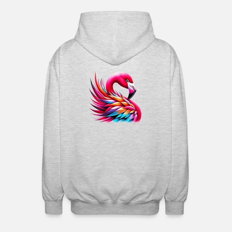 Flamant - Veste à capuche unisexe - gris clair chiné