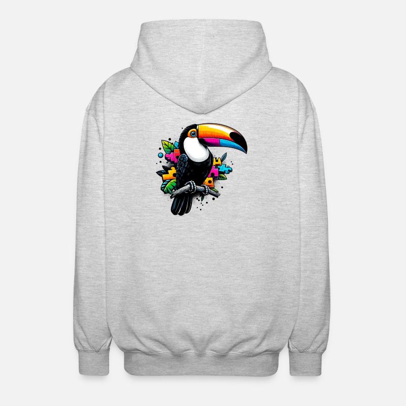 Toucan - Unisex Hooded Jacket - light heather grey