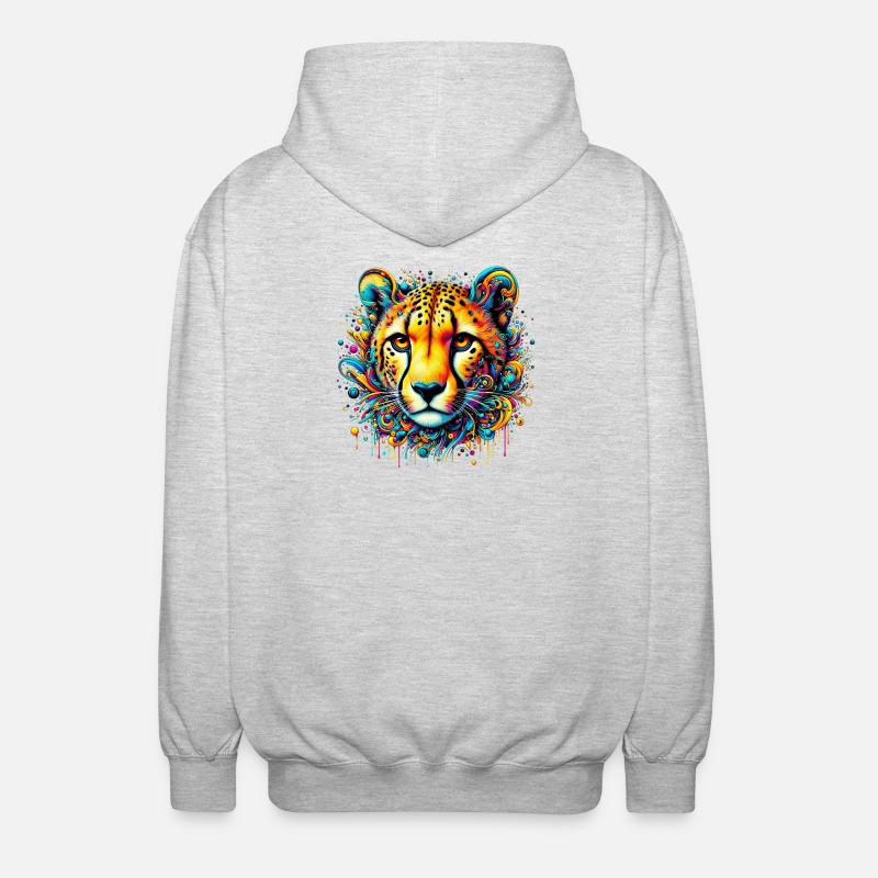Gepard - Unisex Kapuzenjacke - Hellgrau meliert