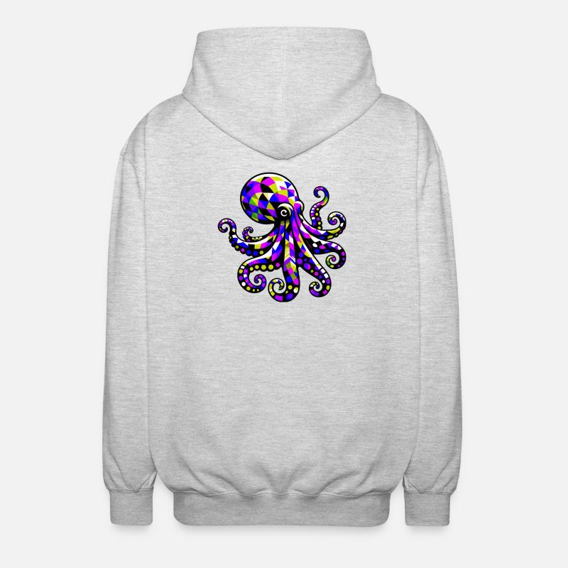Octopus - Unisex Hooded Jacket - light heather grey