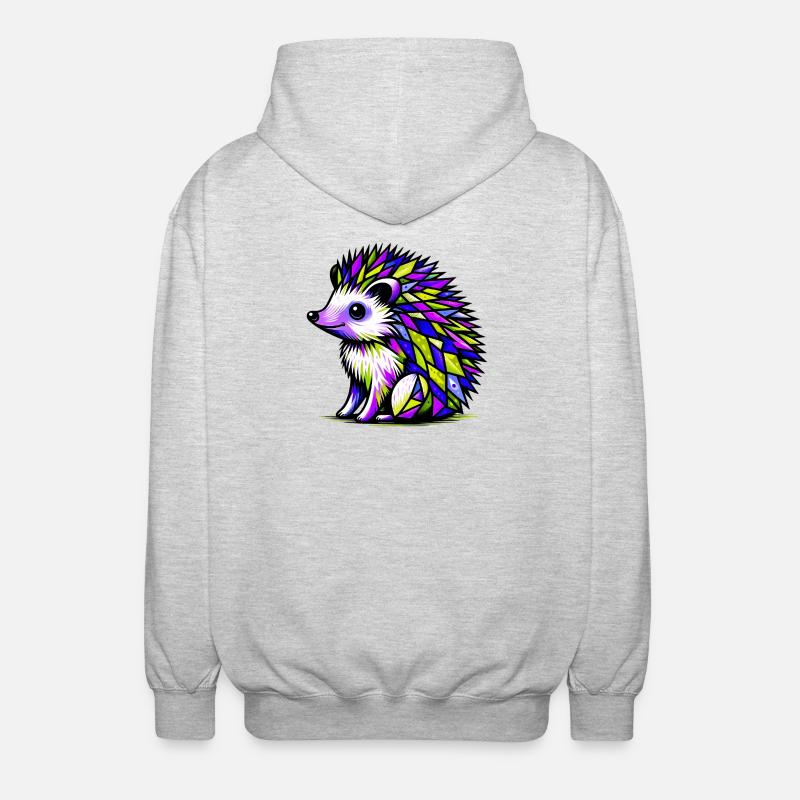Hérisson - Veste à capuche unisexe - gris clair chiné